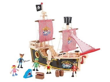 PLAYTIVE®JUNIOR Dřevěná pirátská loď