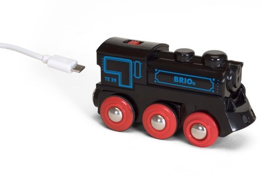 BRIO Černá nabíjecí lokomotiva s mini USB 33599