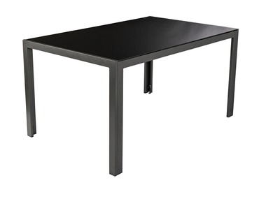 FLORABEST® Hliníkový stůl se skleněnou deskou