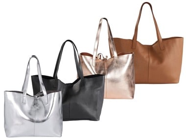 ESMARA® Dámská kožená oboustranná kabelka shopper