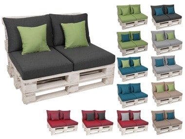 GO-DE Textil Sada sedáků a polštářů na paletový nábytek