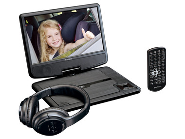 Lenco Přenosný DVD přehrávač s držákem do auta a Bluetooth sluchátky