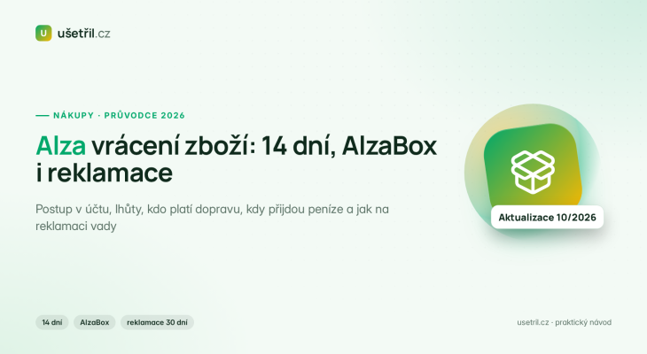 Alza vrácení zboží 2026: do 14 dnů, přes AlzaBox i reklamace