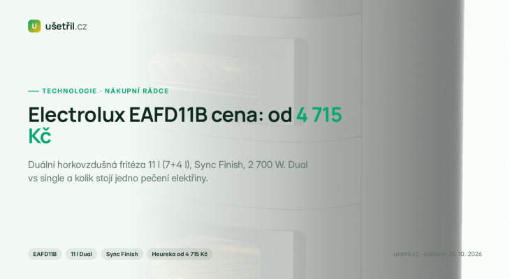 Electrolux EAFD11B cena: od 4 715 Kč – vyplatí se?