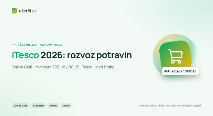 iTesco 2026: rozvoz potravin, doprava a Online Club