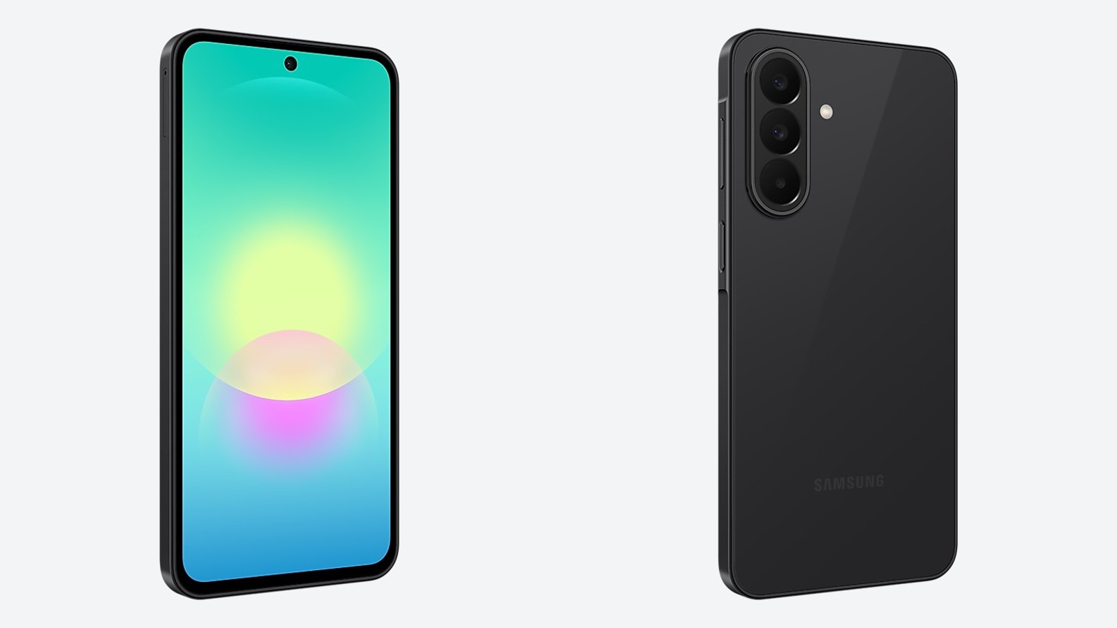 Samsung Galaxy A27 5G v černé barvě zepředu a zezadu