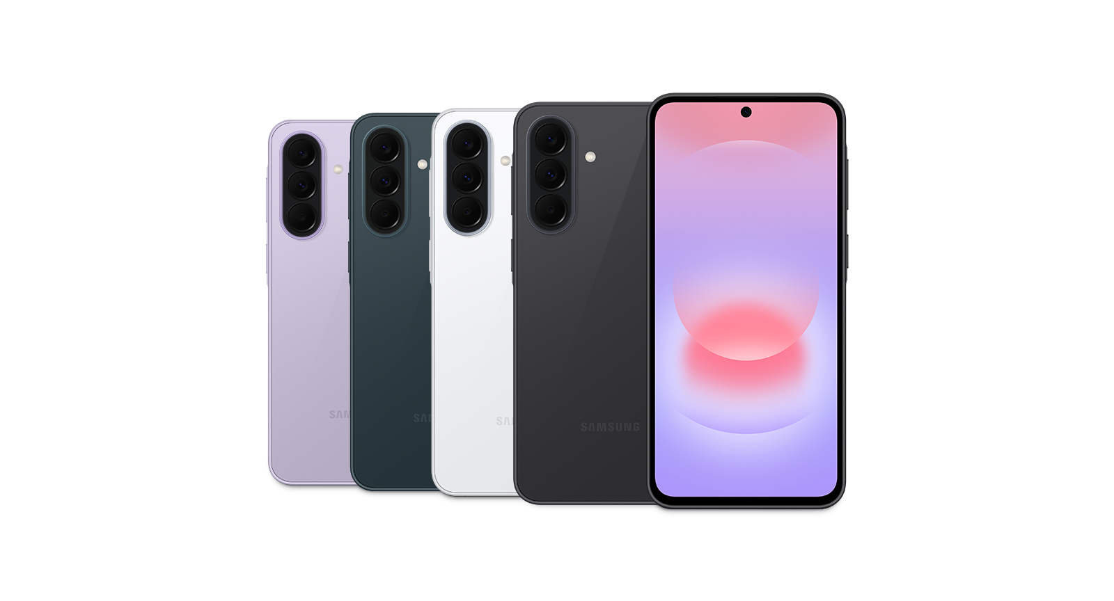 Samsung Galaxy A37 5G ve čtyřech barvách – oficiální produktová fotografie
