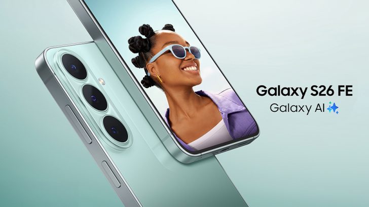 Samsung Galaxy S26 FE v zelené barvě Pistachio – oficiální produktová fotografie