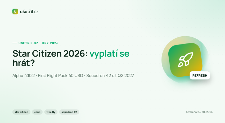 Star Citizen 2026: vyplatí se hrát? Cena, alpha a SQ42
